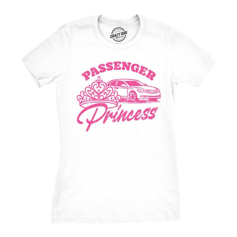 Womens Funny T Shirts Passenger Princess Sarcastic Tee For Ladies
